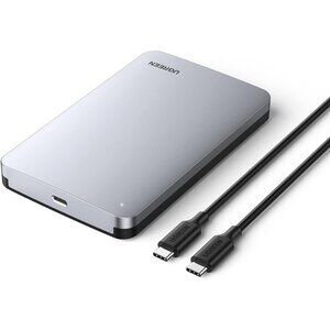 Silver Portable Hard Drive Enclosure